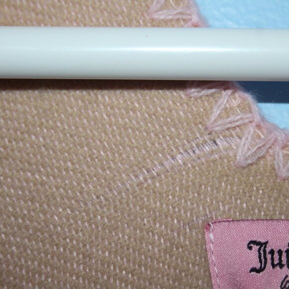 Juicy Couture Women's Pink and Tan Wrap Shawl JC Logo NWT - Picture 7 of 16